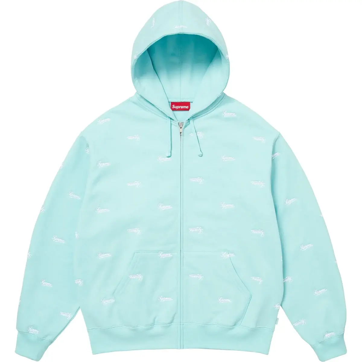 

FW25 WEEK18 Repeat Script Zip Up Hooded Sweatshirt Unisex Supreme, синий/синий