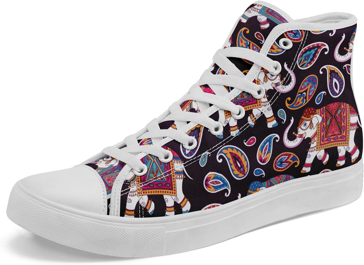 

Высокие кеды AWSOLE в стиле бохо из холщовой ткани для женщин и мужчин, легкие, удобные, художественного дизайна, в стиле йоги, подарочные, шнуровка, повседневные кроссовки, белый/черный/красный/синий/коричневый