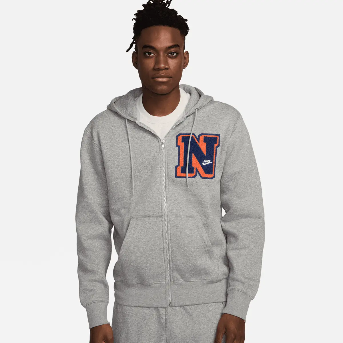 

Худи Nike Club Basketball Fullzip Pullover Varsity, серый