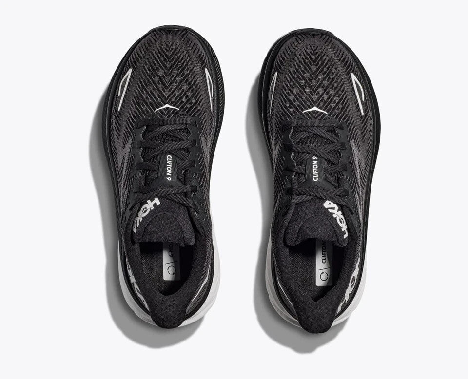 Кроссовки Hoka One One Clifton 9 1127895-BWHT Мужские Черно-белые Беговые — фото 2