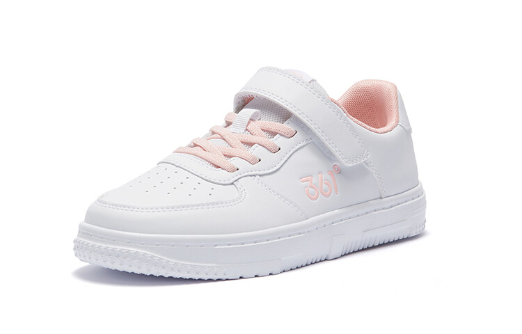 Детские кроссовки для скейтбординга Kids Low-top White/Pink 361°Kids, розовый — фото 2
