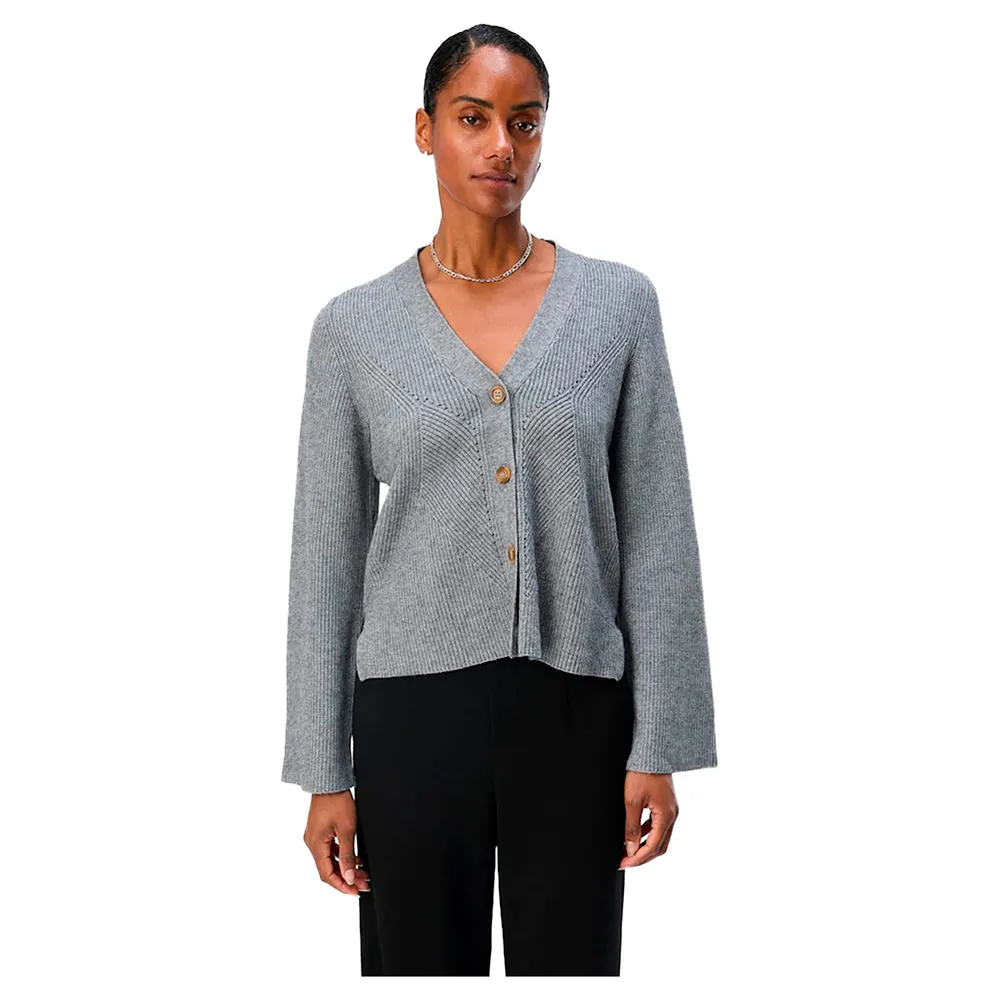 

Свитер Object Ditte Re cardigan, серый