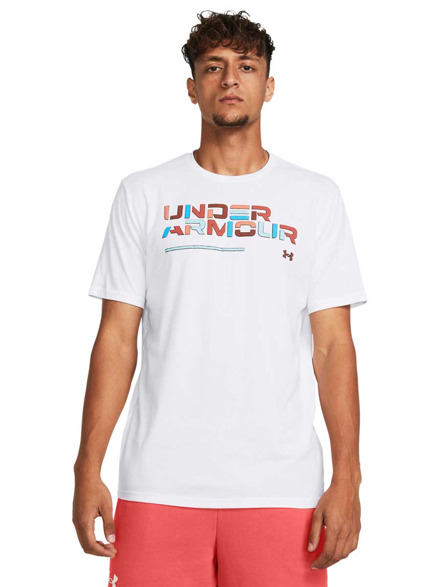 

Футболка Under Armour UA Colorblock Wordmark SS, белый