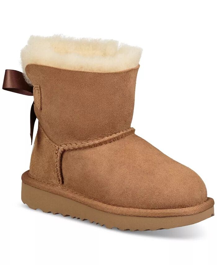 Ботильоны Mini Bailey Bow II для малышей UGG, коричневый