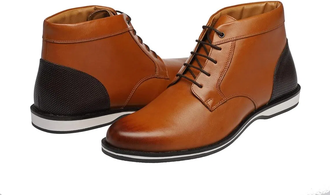 Bioflex Элегантные мужские кожаные ботинки Desert Boots черного, коричневого и коньячного цвета, стелька из пеноматериала с эффектом памяти, оптимальная амортизация, мужские ботинки, ботильоны, размеры 40-46