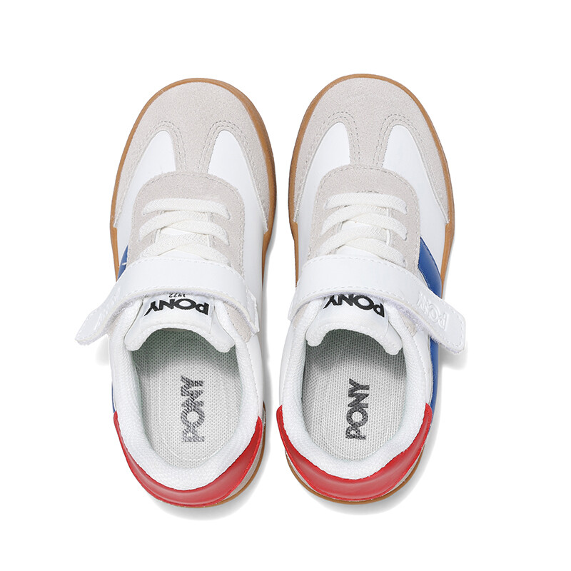 Детские кроссовки для скейтбординга Kids Low-top Белый/Синий/Красный Pony, белый — фото 4