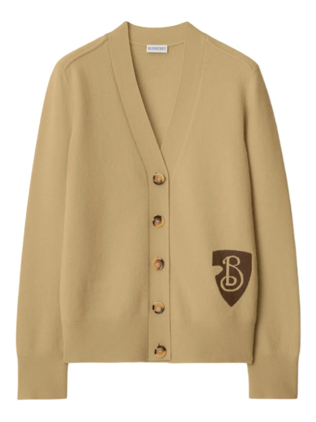 

Кардиган Burberry B Shield, нейтральный