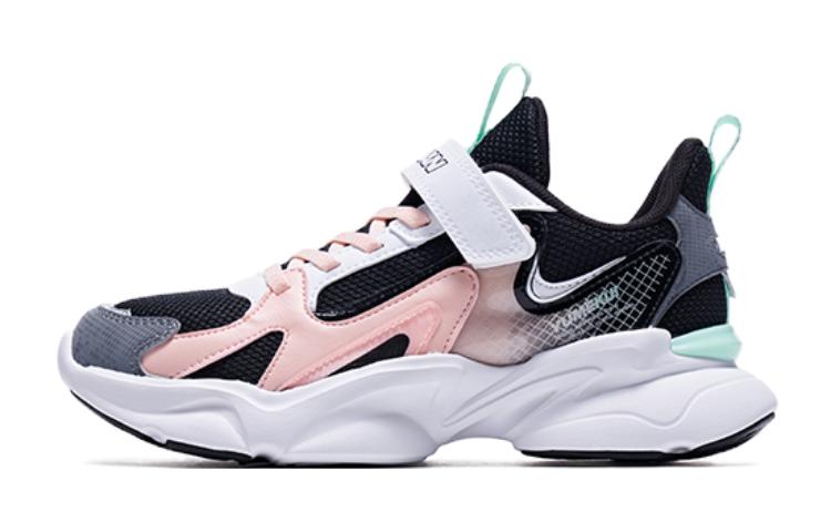 

QIAODAN Амортизирующие износостойкие детские кроссовки для повседневной носки, черные, розовые, подростковые