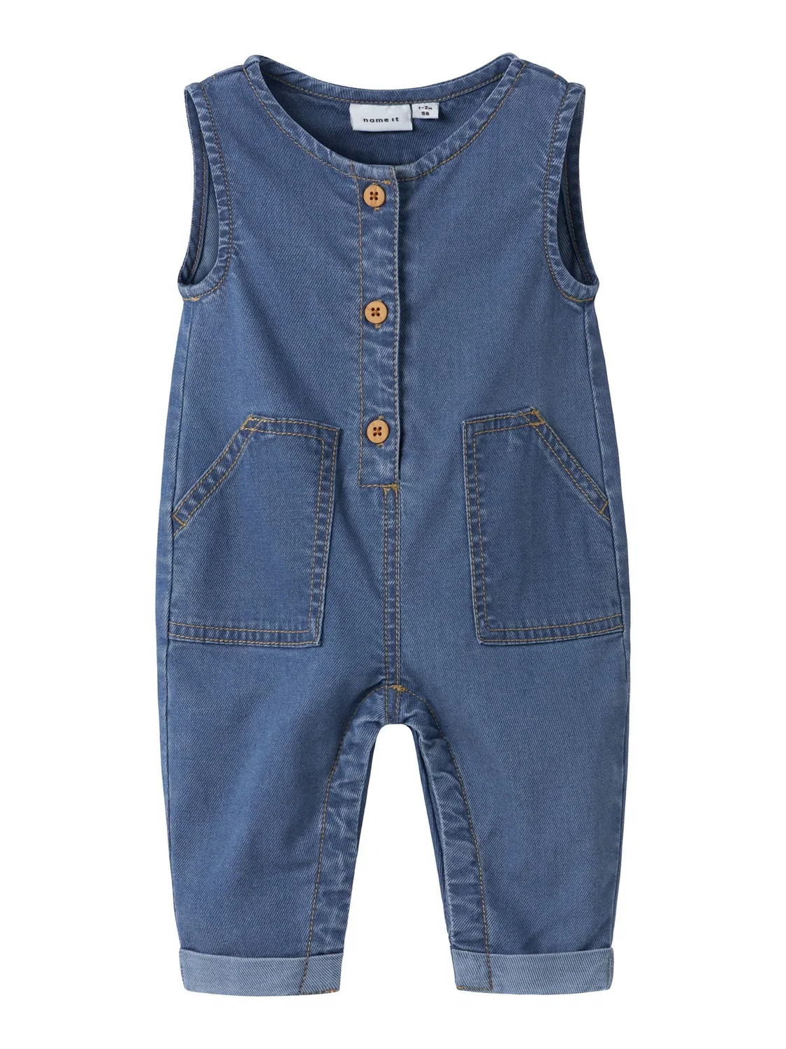 Джинсовый комбинезон из денима, Name it, medium blue denim