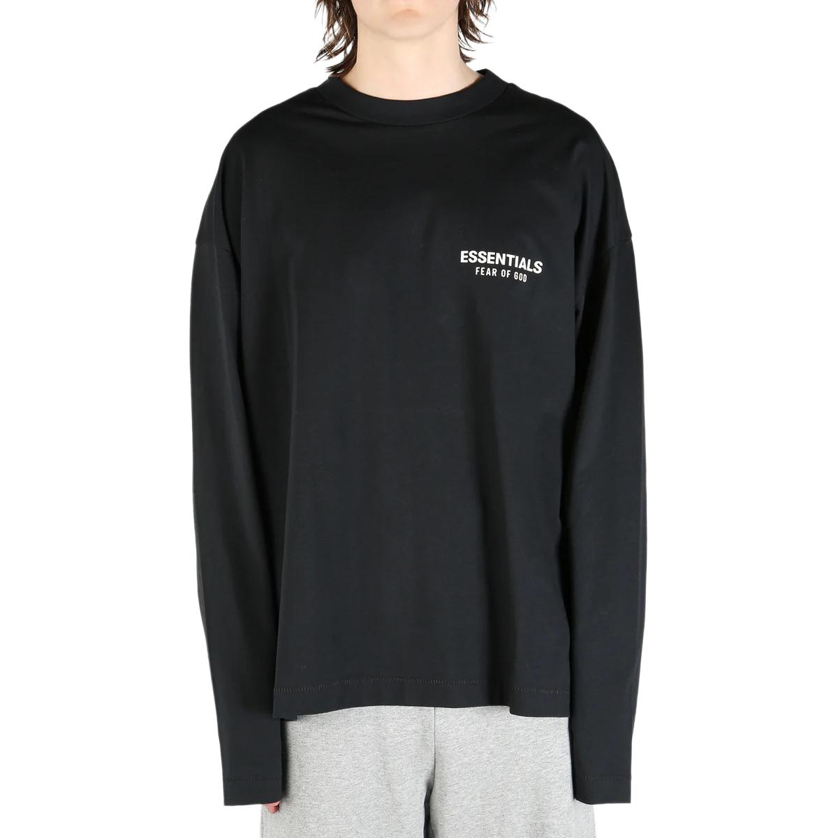 Классическая футболка с длинными рукавами Fear Of God Essentials, черный — фото 4