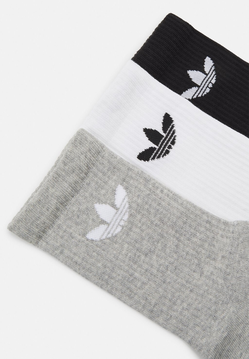 Носки Unisex 3 Pack adidas Originals, цвет white/medium grey heather/black — фото 3