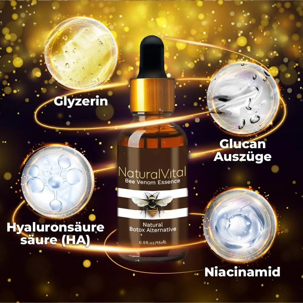 Эссенция — Антивозрастная с пчелиным ядом Flysmus NaturalVital ( .) Generisch, 3 Pieces, 15 мл — фото 3