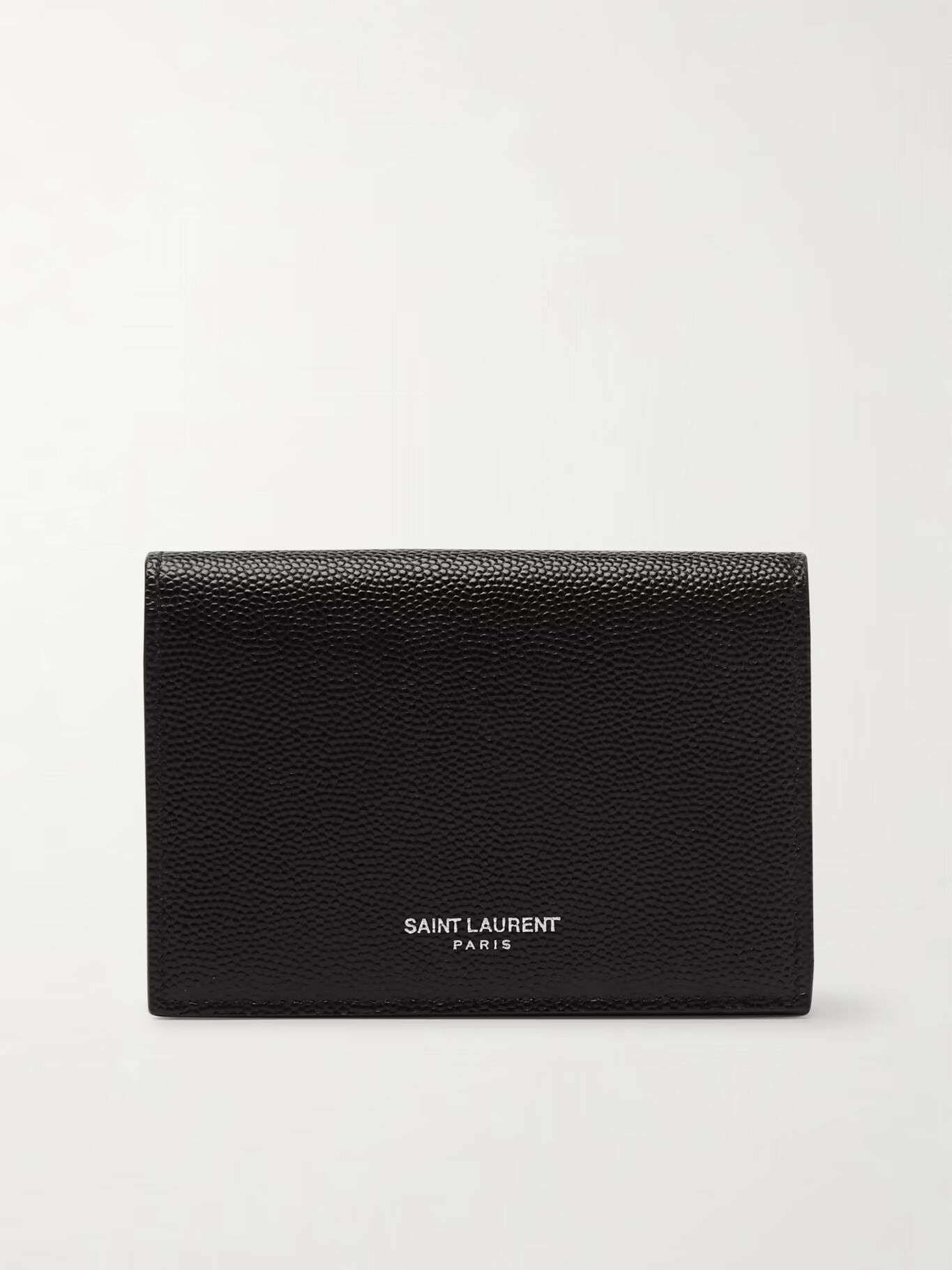 Кошелек-купюрница из кожи с зернистой текстурой SAINT LAURENT, черный — фото 3