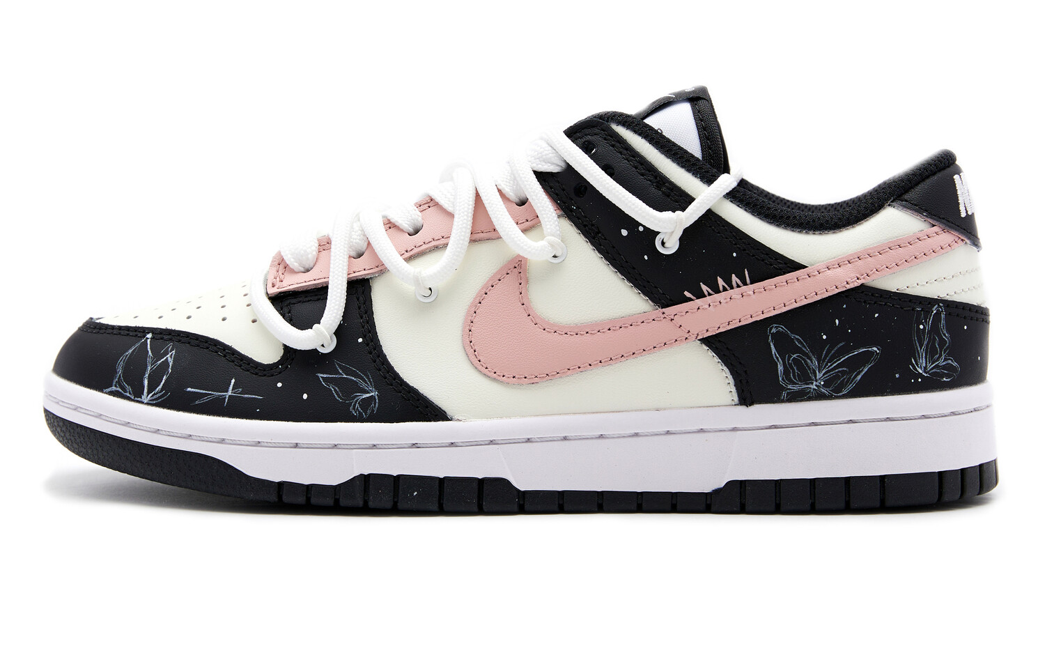 

Кроссовки Nike Dunk Skateboard Shoes Unisex Low-Top Black Pink/White