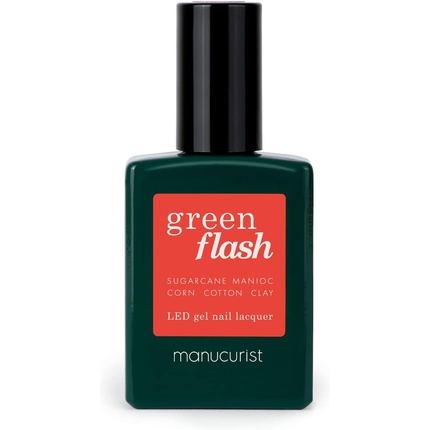 

Green Flash Полуперманентный лак для коралловых рифов Веганский Экологичный Manucurist