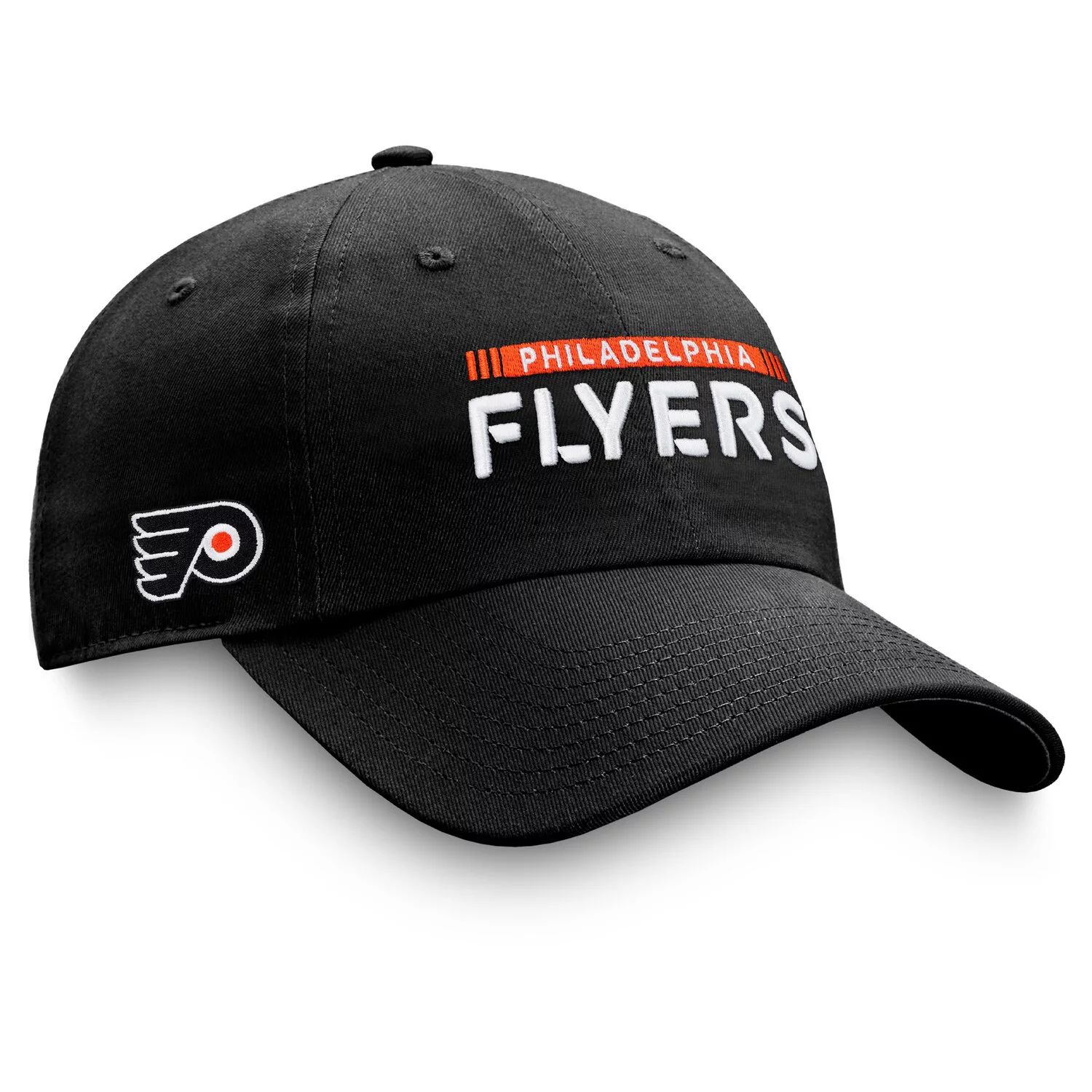 

Мужская регулируемая кепка черного цвета с логотипом Fanatics Philadelphia Flyers Authentic Pro Rink