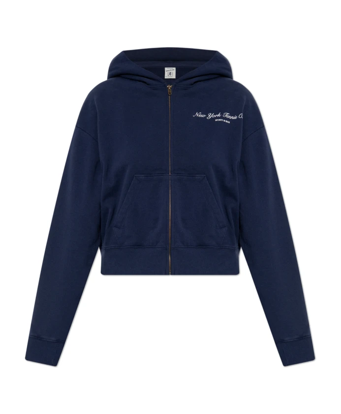 

Худи из теннисной коллекции Нью-Йорка Sporty & Rich, синий