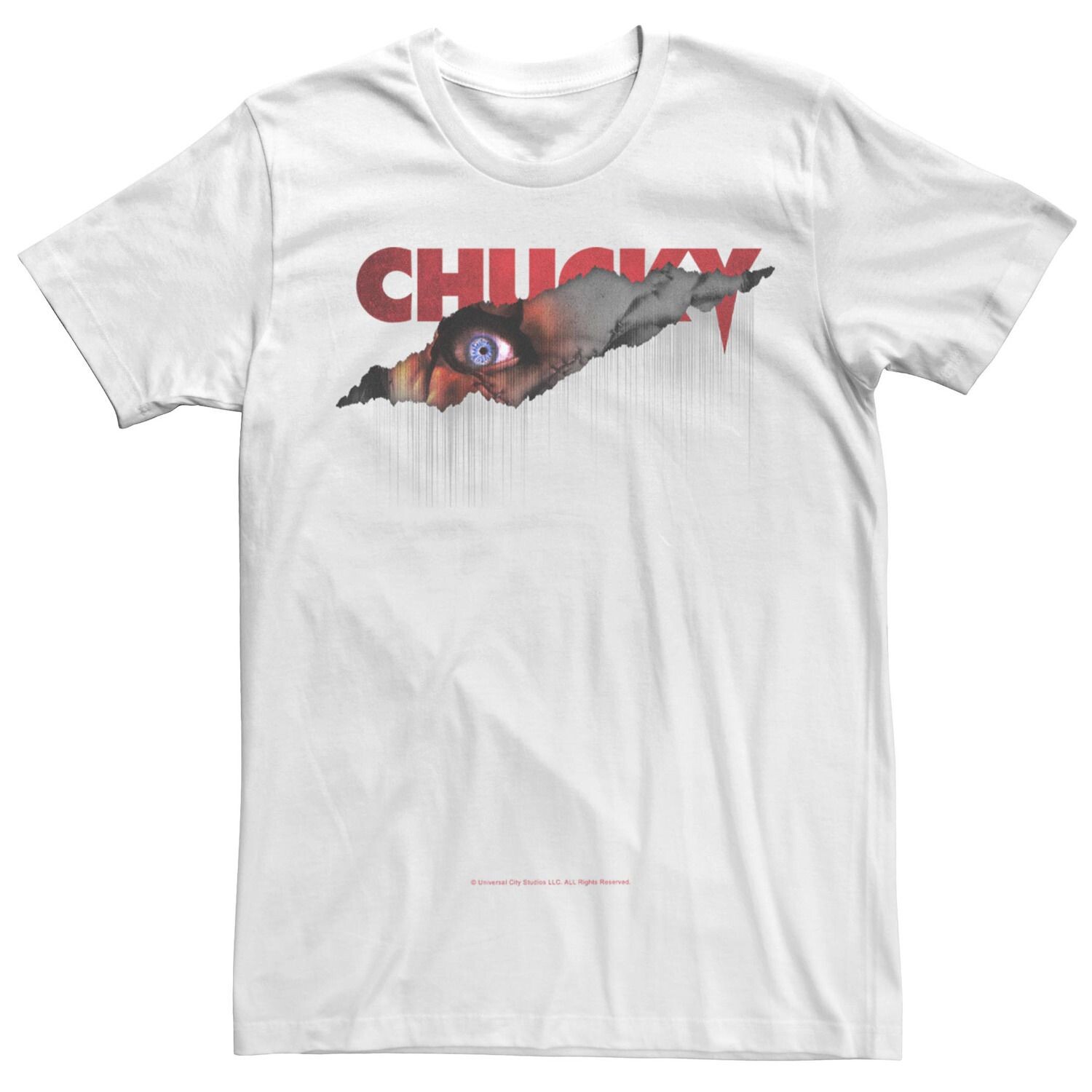 

Мужская футболка с логотипом Chucky Eye Tear Licensed Character, белый