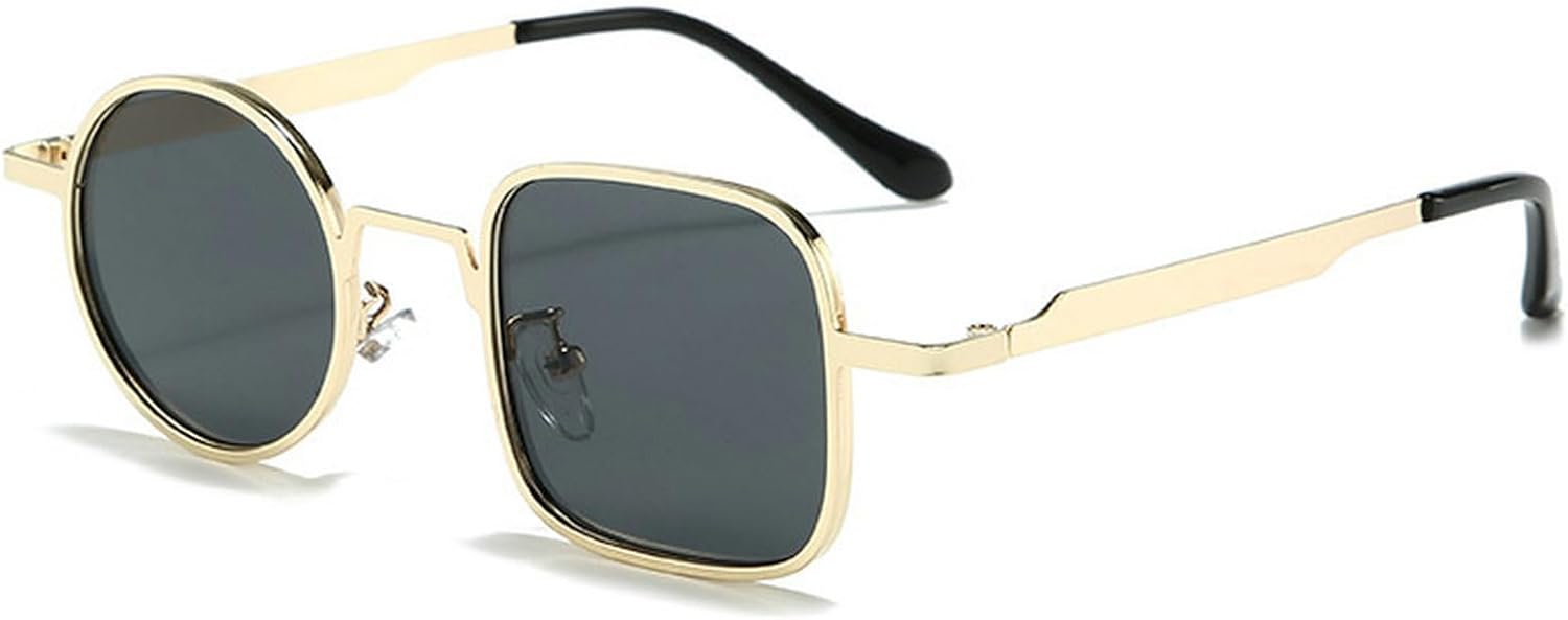 

Солнцезащитные очки в маленькой оправе, круглые и квадратные, для женщин и мужчин, 2025 год, роскошные винтажные панк-очки, модные металлические солнцезащитные очки для мужчин, защита от УФ-излучения UV400 mincl, C1