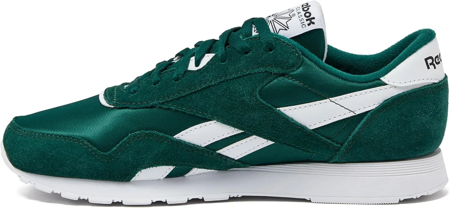 Мужские классические нейлоновые кроссовки Reebok для тенниса, Collegiate Green Collegiate Green White — фото 3