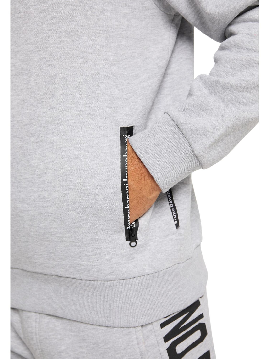 

Толстовка Bruno Banani Hoodie ohne Reißverschluss REED, цвет Grau/Melange