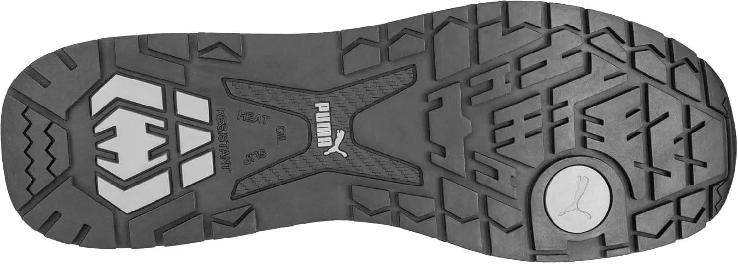 Низкие защитные ботинки Puma Safety Elevate Knit Low Work Shoe Safety Shoe S1P ESD HRO SRC с защитным колпачком. Стекловолоконные, низковольтные, тепловые, неметаллические. Мужские, черный/серый — фото 4
