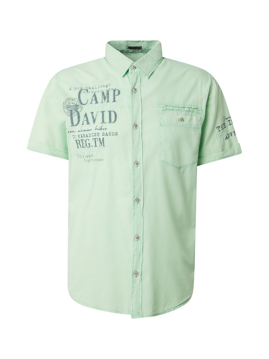

Рубашка Slim Fit на пуговицах CAMP DAVID, Green/Light green