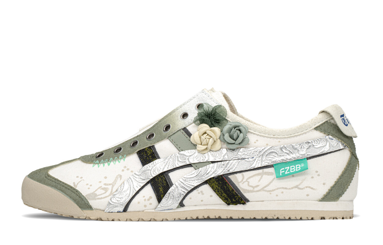 

Кроссовки Onitsuka Tiger MEXICO 66 Lifestyle Shoes Unisex Low-top White/beige/green, зеленый