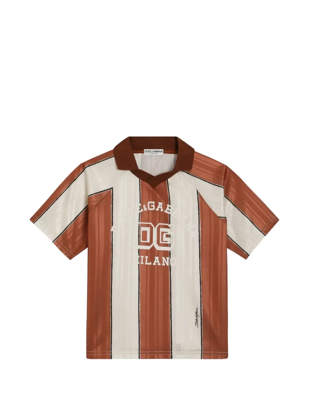 Полосатая футболка из джерси Dolce & Gabbana Kids, коричневый