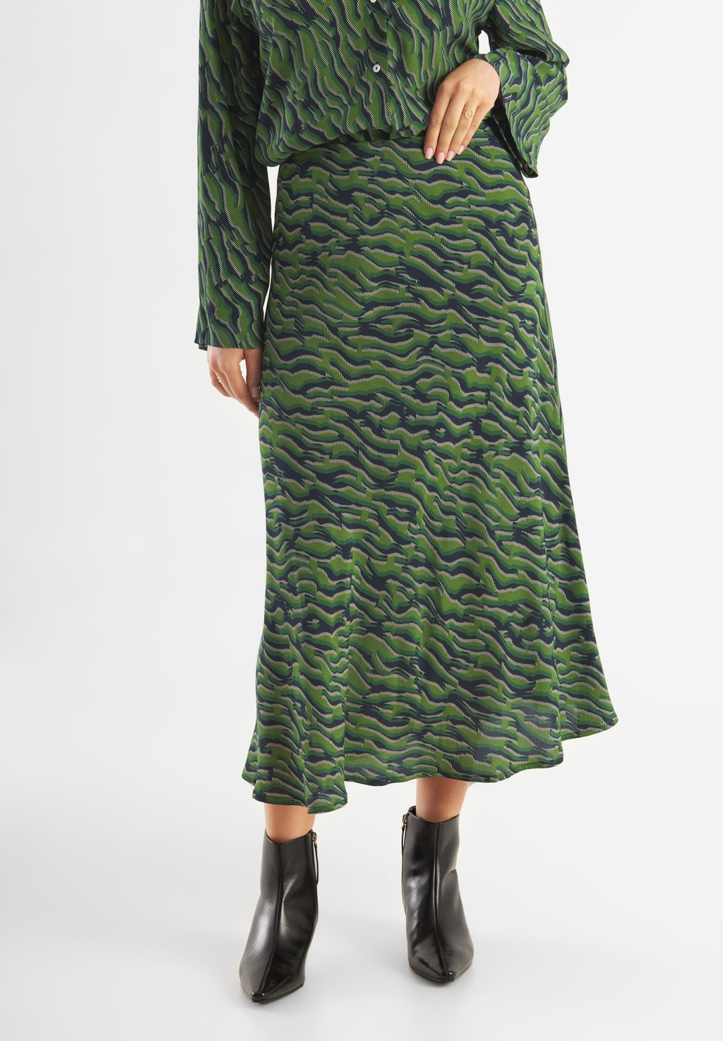

Юбка А-силуэта PRINTED FANCY Jascha Stockholm, зеленый