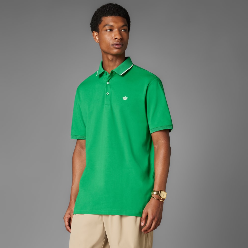 

Спортивная футболка Adidas Originals Twistknit Trefoil Polo Shirt, зеленый
