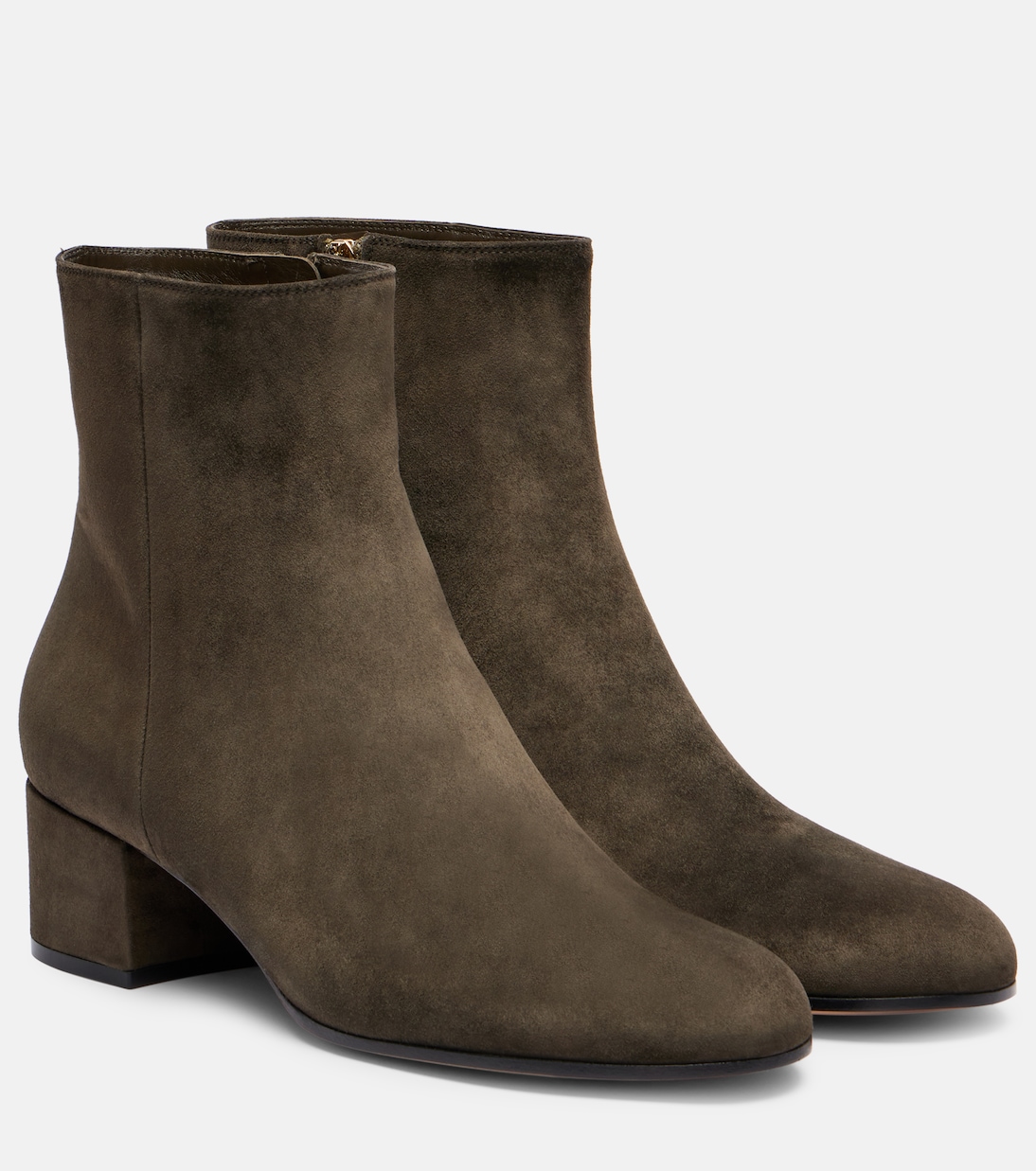 Joelle 45 замшевые ботильоны Gianvito Rossi, Dark Olive