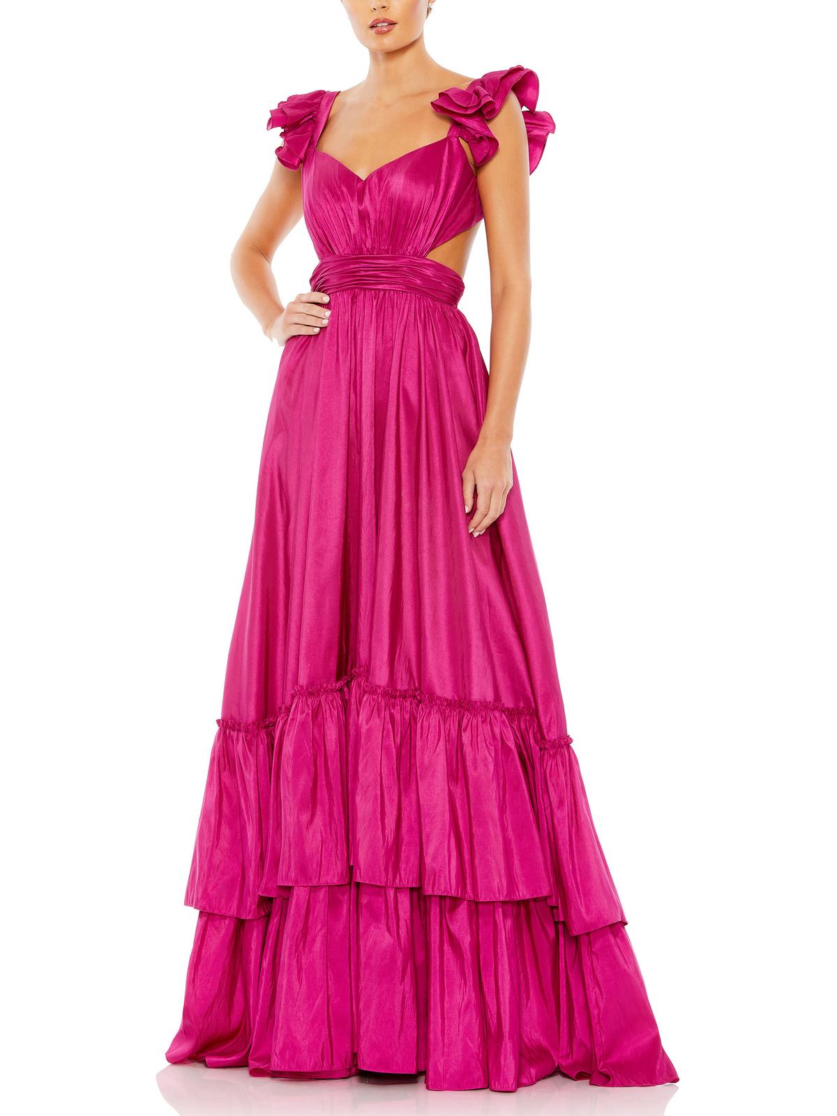 

Женское атласное макси вечернее платье Mac Duggal