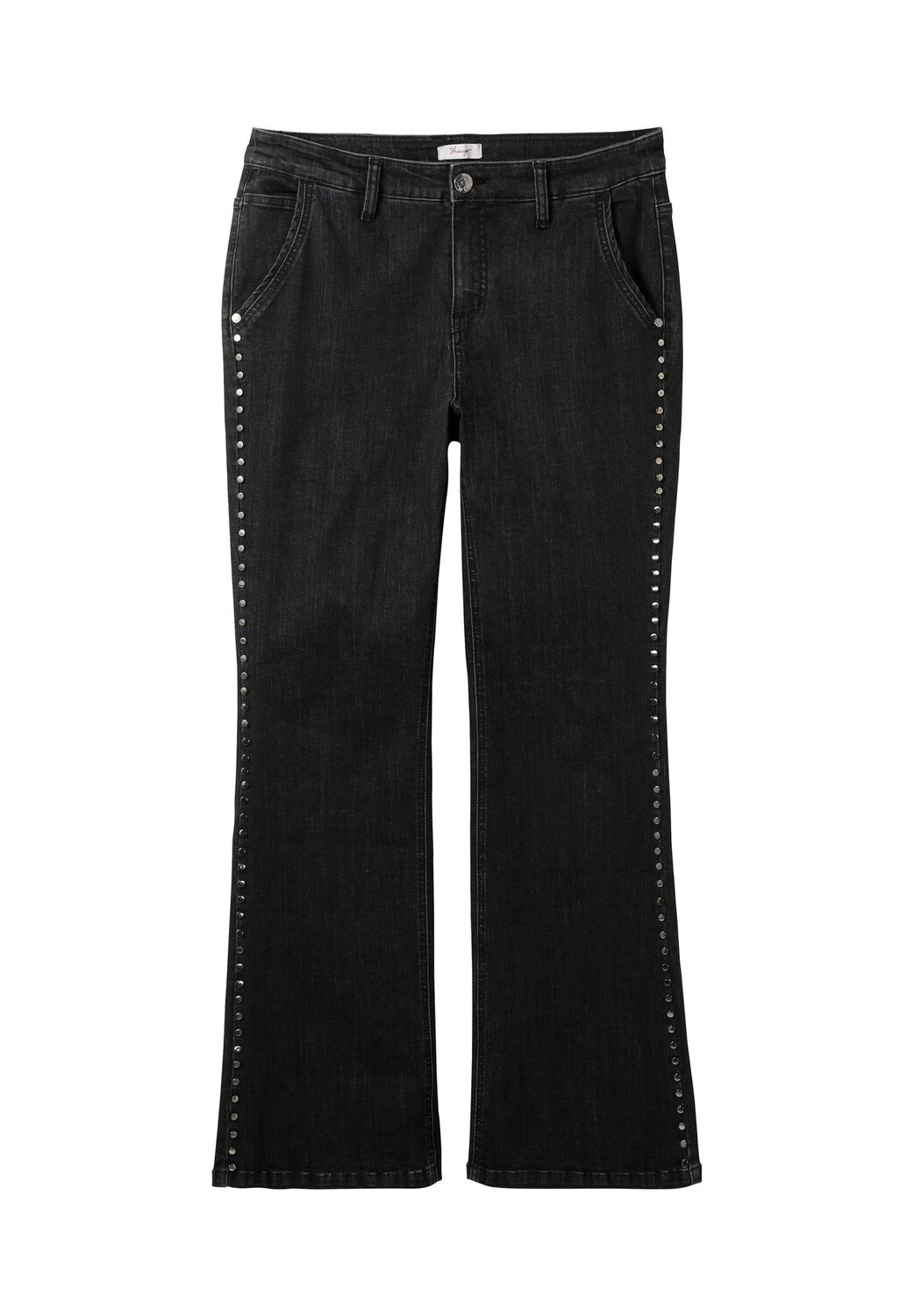 

Джинсы с заклепками по бокам sheego, цвет Black Denim