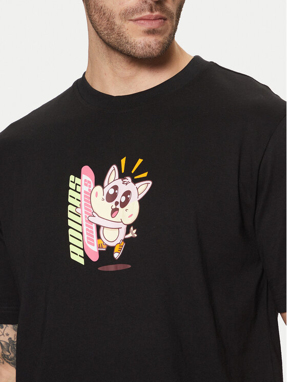 Футболка обычного кроя Kawaii JP2675 Adidas, черный — фото 4