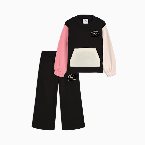 

Флисовая толстовка и широкие штаны для малышей Matching Sets Puma, черный