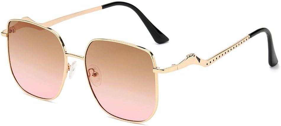 

Винтажные солнцезащитные очки большого размера для женщин, модная оправа, градиентные солнцезащитные очки, элегантные женские очки UV400, SUN2880 Generic, Gold Tea Pink