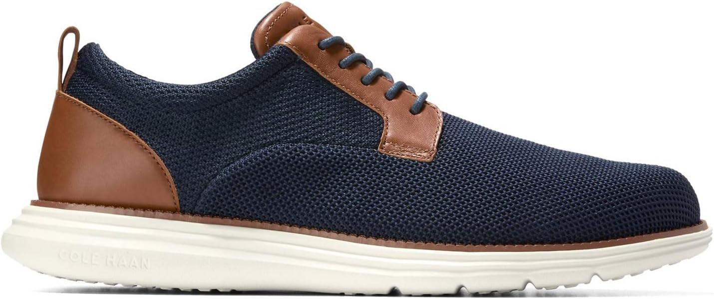 Мужские оксфорды Cole Haan Grand Ultra Knit, слоновая кость/синий/коричневый — фото 2