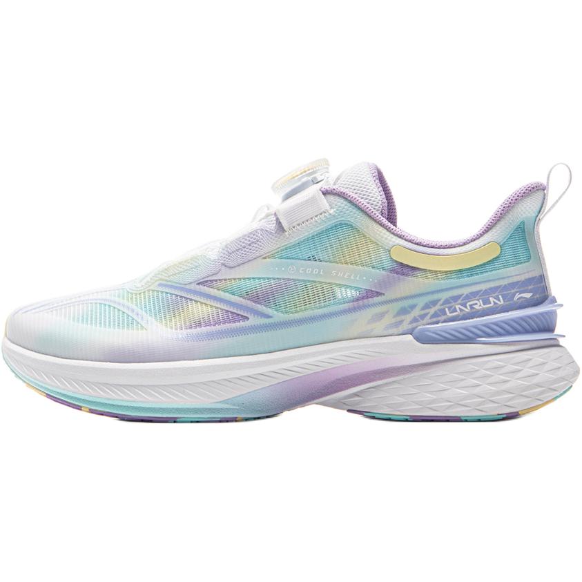 

Кроссовки для бега с противоскользящей подошвой и износостойкими подошвами для детей LINING YOUNG, белый/синий/фиолетовый/желтый