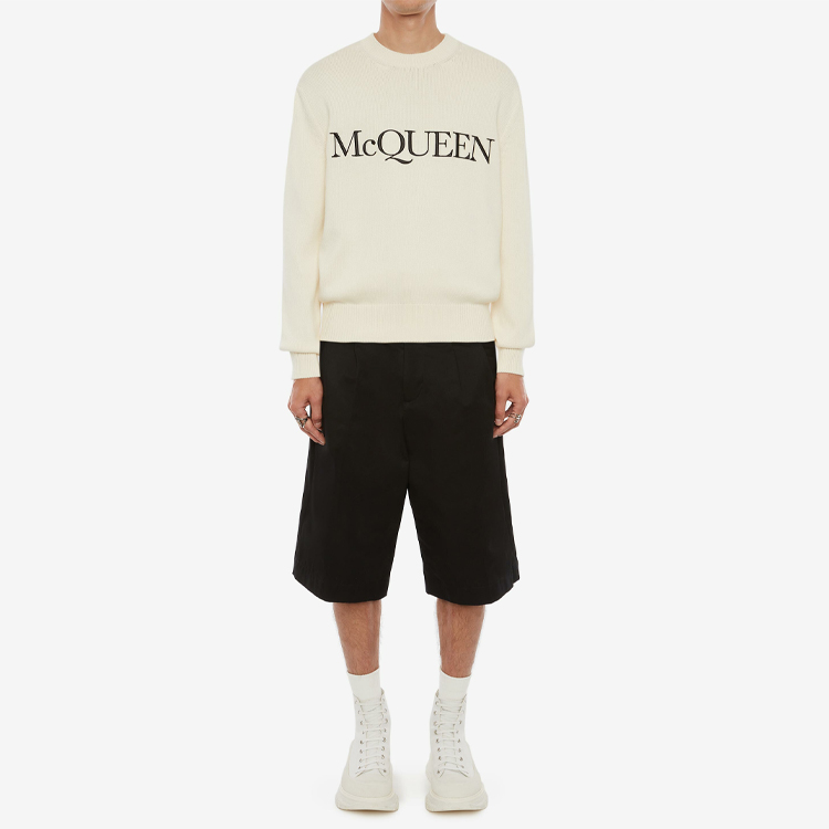 Свитер мужской цвета слоновой кости Alexander McQueen SS21 — фото 3