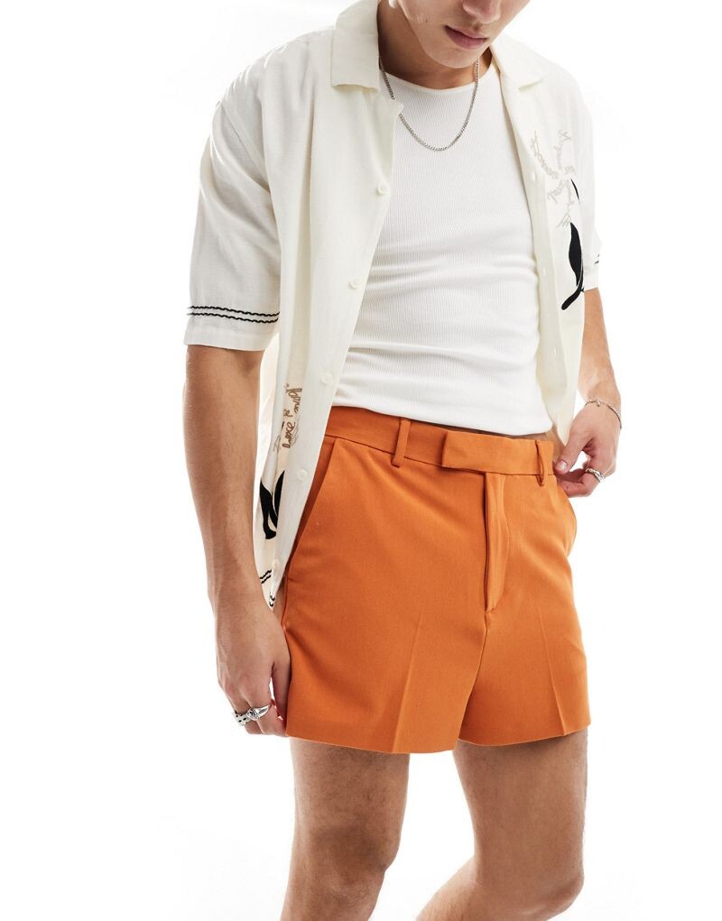 

Ржавые укороченные шорты ASOS DESIGN