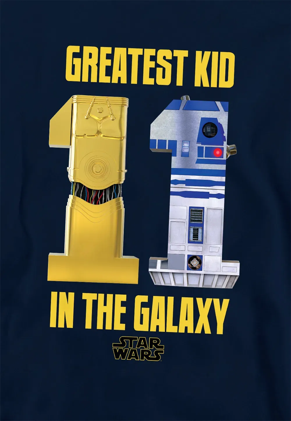 Детская худи Star Wars C3PO R2D2 Disney, темно-синий — фото 2
