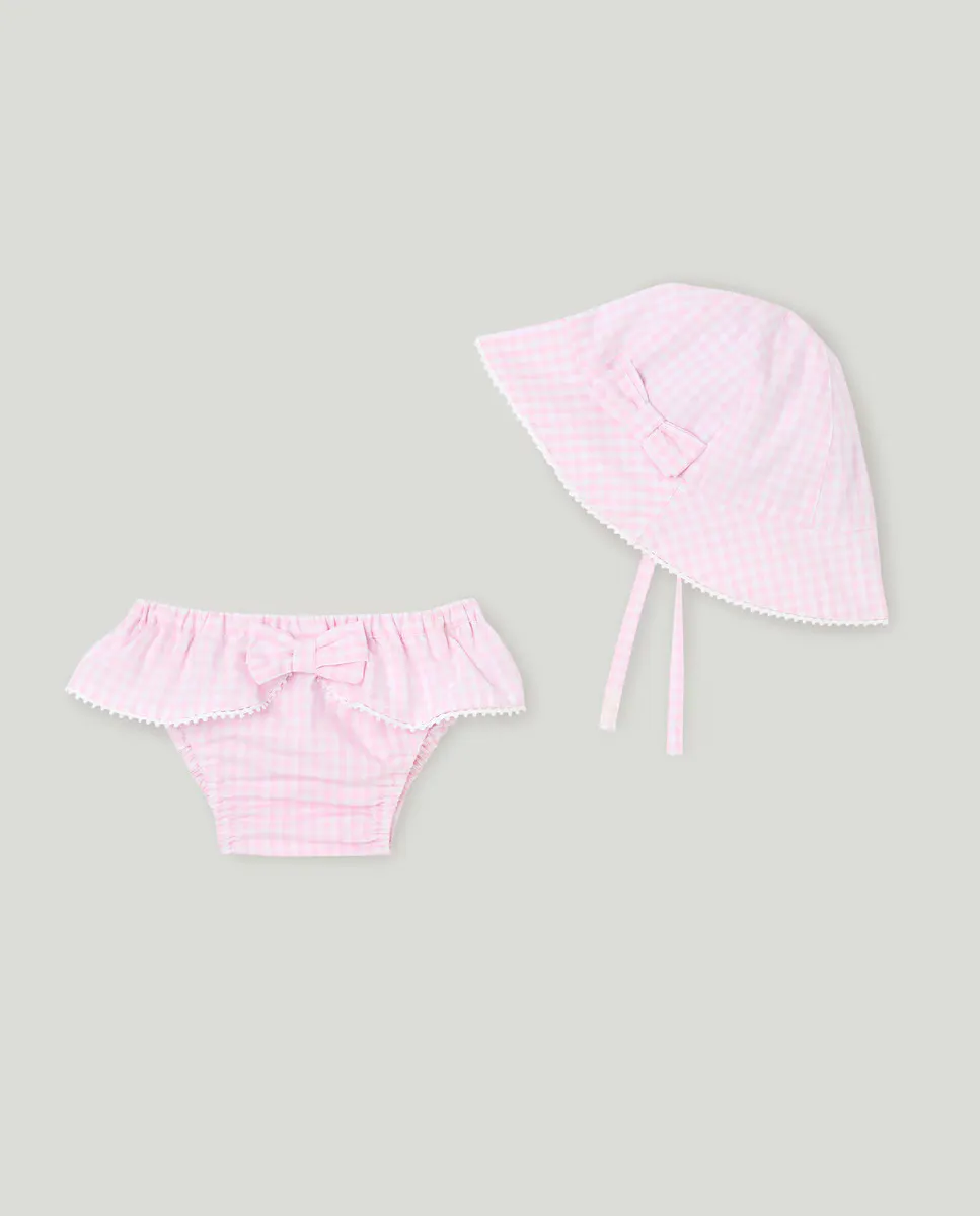 

Набор в клетку для малышки Baby El Corte Inglés, цвет Rosa