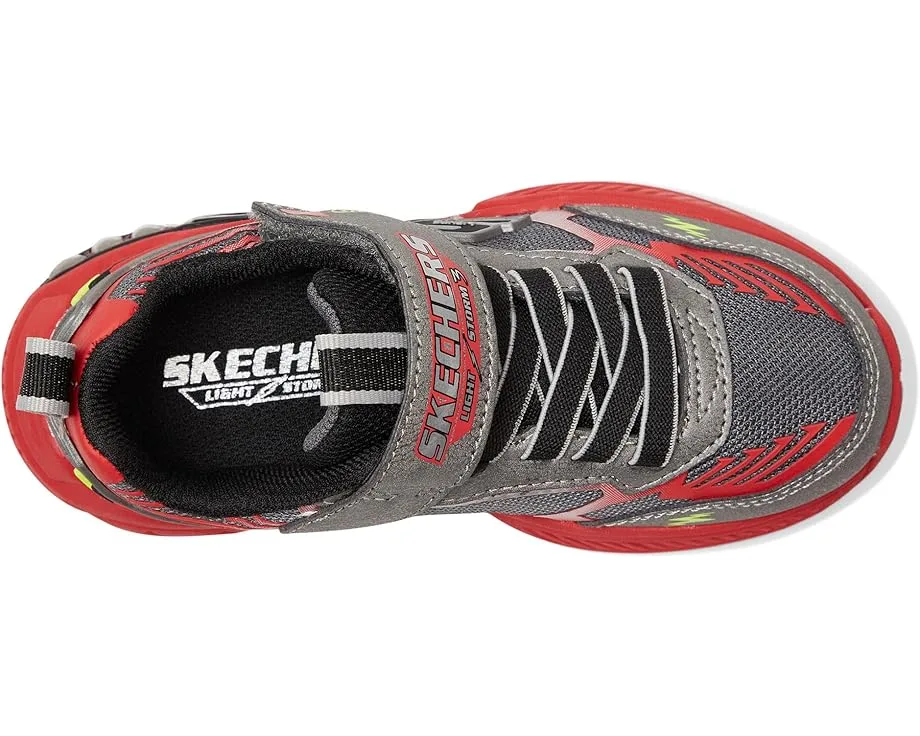 Кроссовки SKECHERS KIDS Light Storm 3 400151L (Little Kid/Big Kid), Gunmetal/Red — фото 2