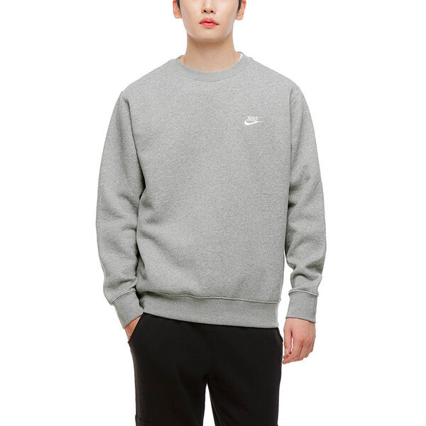 Толстовка Nike Sportswear Club Casual Round Neck Pullover Gray, серый — фото 4
