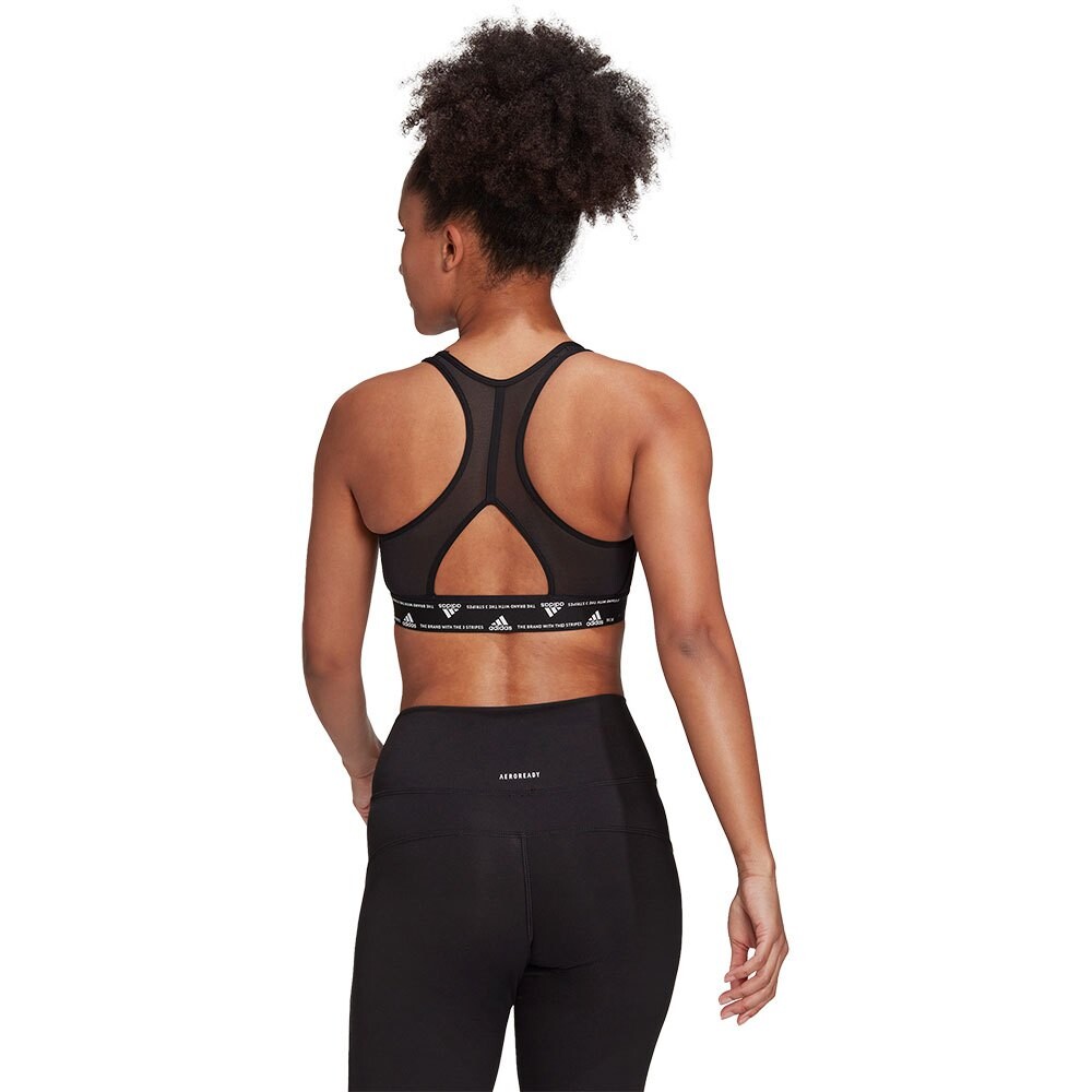 Спортивный бюстгальтер adidas Power MS PD, черный — фото 2