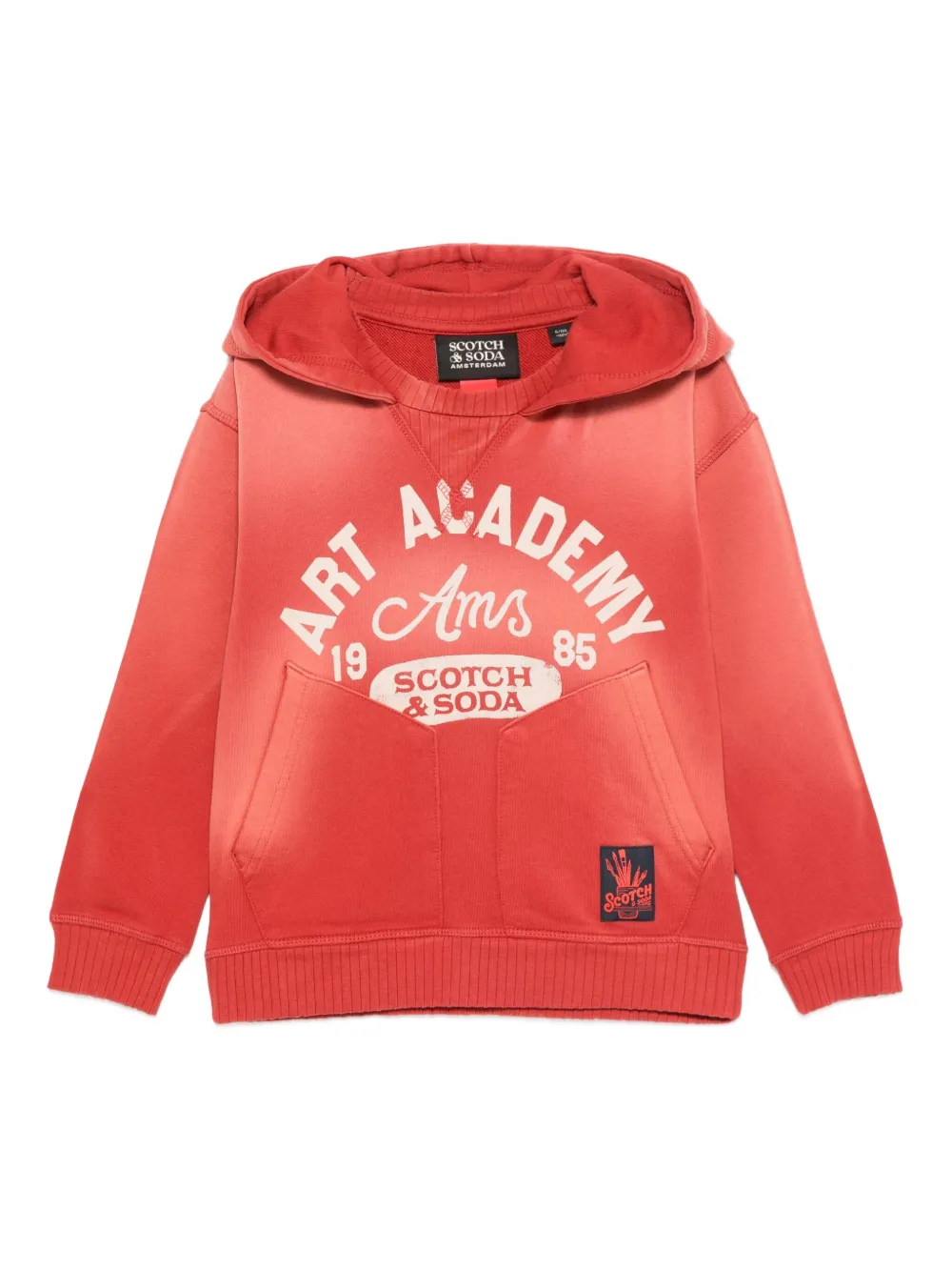 

Худи с принтом логотипа Scotch & Soda Kids, красный