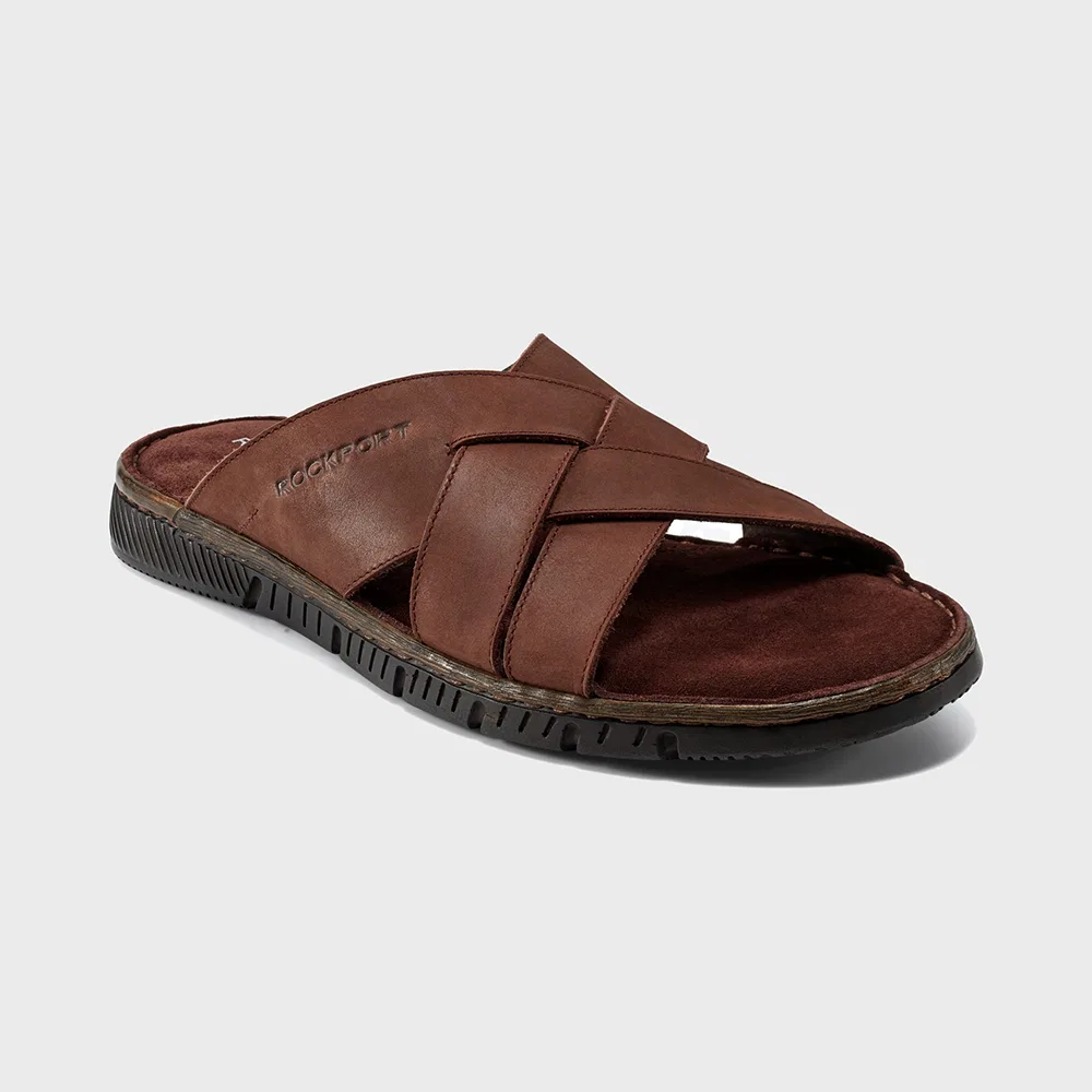 Мужские тёмно-коричневые слайды Jaya Slide от Rockport