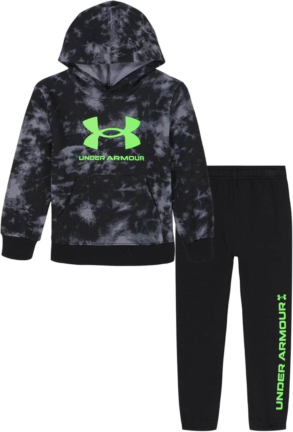 Детский спортивный костюм толстовка и штаны Under Armour, Black Aop Rival