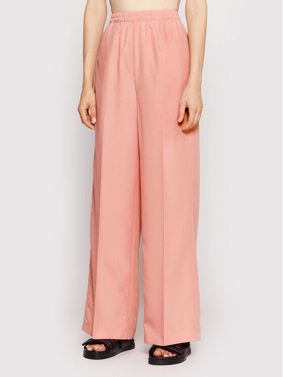 

Брюки из ткани regular fit Sisley, розовый